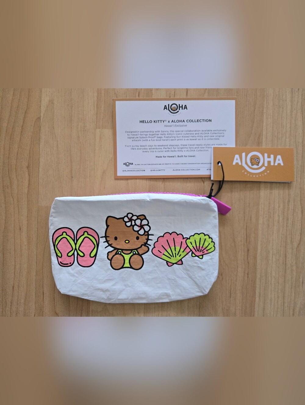 Aloha Collection Hello Kitty White Mini Pouch -  Hawaii Exclusive